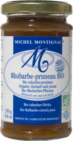 Fructe conservate - Gem bio de rubarba si prune uscate Michel Montignac